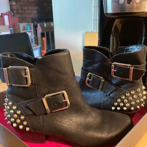 Vince Camuto black booties